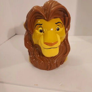 Disney On Ice The Lion King Simba Head Flip Lid Plastic Mug with Handle